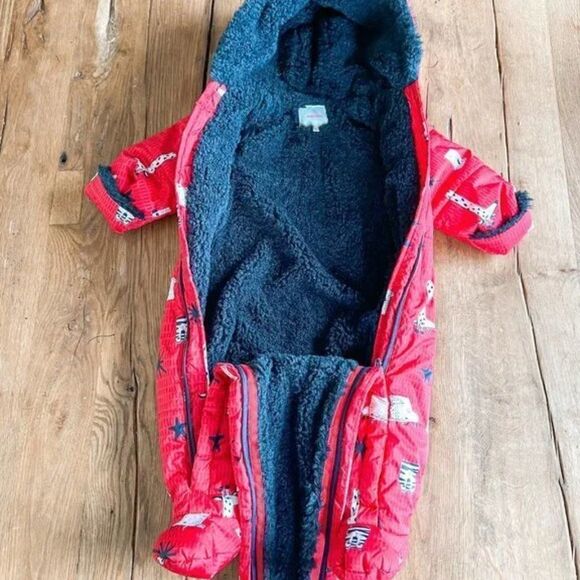 NEW! Catimini Faux Fur Lined Hooded Snowsuit, Size 6M - Picture 2 of 6